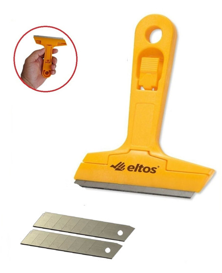 Eltos Çok Fonksiyonlu Profesyonel Cam Kazıma Bıçağı 2 Adet Yedek Bıçak Hediyeli Eltos Çok Fonksiyonlu Profesyonel Cam Kazıma Bıçağı 2 Adet Yedek Bıçak Hediyeli