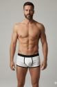 Erkek Beyaz Biyeli File Boxer