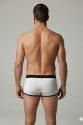 Erkek Beyaz Biyeli File Boxer