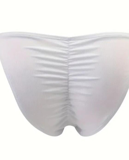 Erkek Beyaz Büzgülü Slip İç Giyim