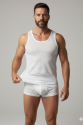 Erkek Beyaz File Tank Top Boxer Takımı