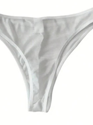 Erkek Biyeli Beyaz Transparan Brazillian Slip Erkek Biyeli Beyaz Transparan Brazillian Slip