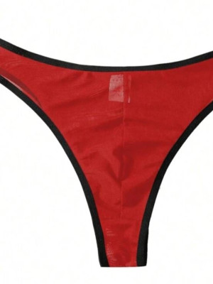 Erkek Biyeli Kırmızı Transparan Brazillian Slip Erkek Biyeli Kırmızı Transparan Brazillian Slip