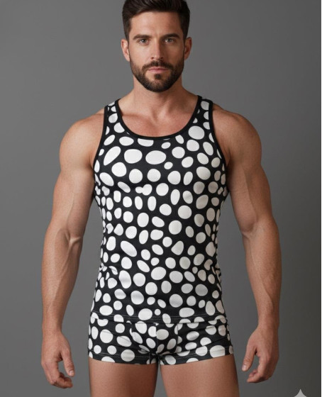 Erkek Desenli Tank Top Boxer Takımı