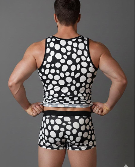 Erkek Desenli Tank Top Boxer Takımı