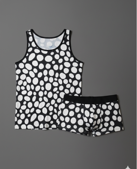 Erkek Desenli Tank Top Boxer Takımı