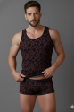Erkek Desenli Tank Top Boxer Takımı Erkek Desenli Tank Top Boxer Takımı