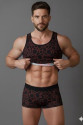 Erkek Desenli Tank Top Boxer Takımı Erkek Desenli Tank Top Boxer Takımı