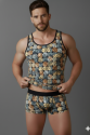 Erkek Desenli Tank Top Boxer Takımı
