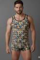 Erkek Desenli Tank Top Boxer Takımı