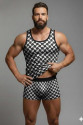 Erkek Desenli Tank Top Boxer Takım