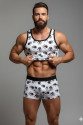 Erkek Desenli Tank Top Boxer Takım