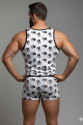Erkek Desenli Tank Top Boxer Takım