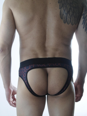 Erkek Fantezi Daire Desenli Jockstrap