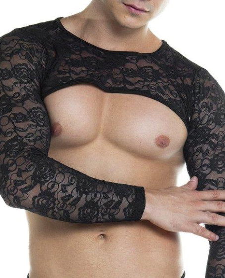 Erkek Fantezi Dantel Crop Erkek Fantezi Dantel Crop