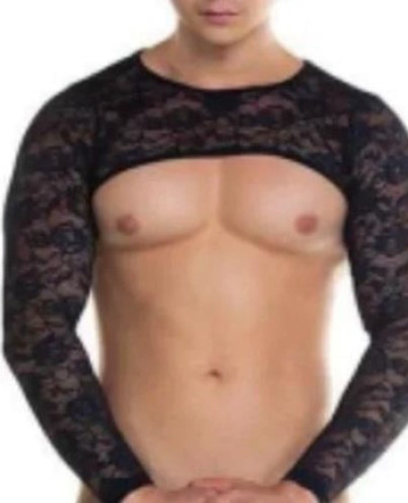 Erkek Fantezi Dantel Crop Erkek Fantezi Dantel Crop
