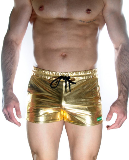 Erkek Gold Lame Short
