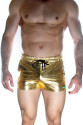 Erkek Gold Lame Short