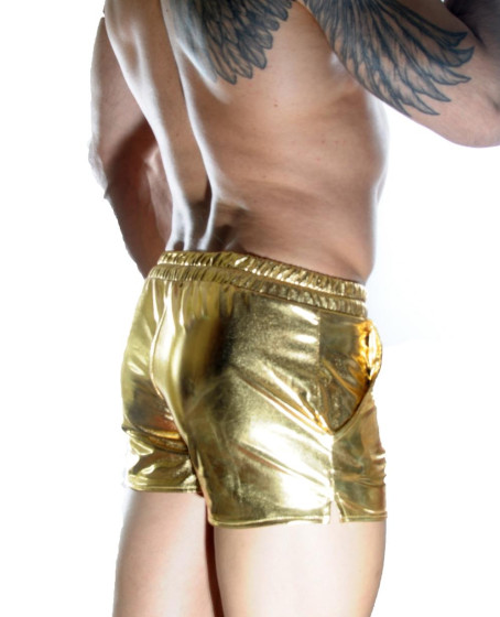 Erkek Gold Lame Short