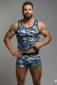 Erkek Kamuflaj Tank Top Boxer İç Çamaşır Takımı Erkek Kamuflaj Tank Top Boxer İç Çamaşır Takımı