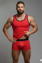 Erkek Kırmızı Tank Top Boxer Takımı