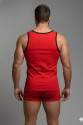 Erkek Kırmızı Tank Top Boxer Takımı