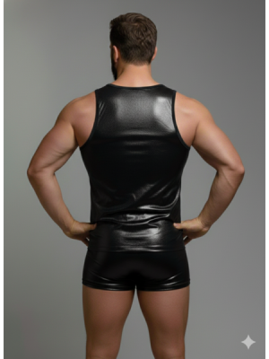 Erkek Lame Tank Top Boxer Takımı Erkek Lame Tank Top Boxer Takımı