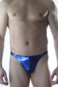Erkek Mavi Lame Brazillian Slip iç Çamaşırı