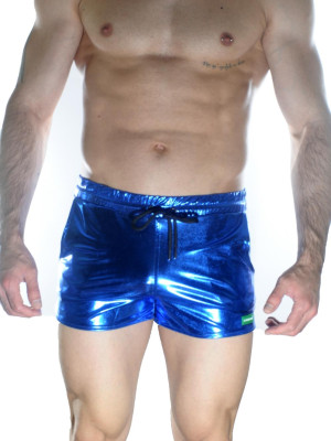 Erkek Mavi Lame Short