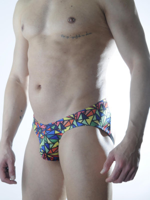 Erkek Renkli Desenli Fantezi Jockstrap