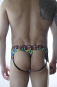 Erkek Renkli Desenli Fantezi Jockstrap Erkek Renkli Desenli Fantezi Jockstrap