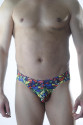 Erkek Renkli Desenli Fantezi Jockstrap Erkek Renkli Desenli Fantezi Jockstrap