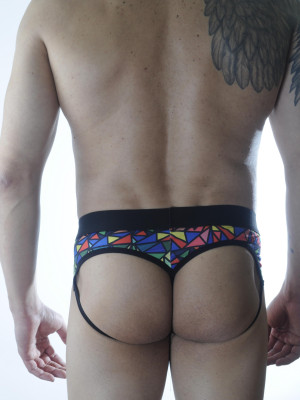 Erkek Renkli Desenli Fantezi Jockstrap