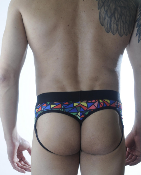 Erkek Renkli Desenli Fantezi Jockstrap Erkek Renkli Desenli Fantezi Jockstrap