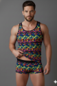 Erkek Renkli Tank Top Boxer Takımı