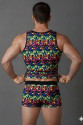 Erkek Renkli Tank Top Boxer Takımı