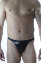 Erkek Siyah Lame Brazillian Slip İç Çamaşırı