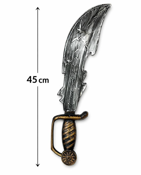 Eskitme Detaylı Plastik Korsan Kılıcı 45 cm