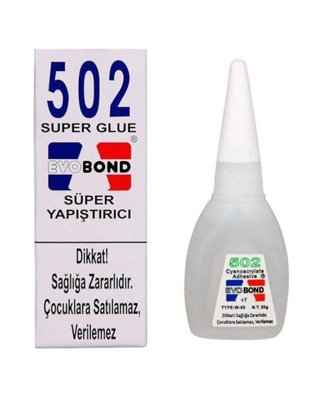 EvoBond 502 Japon Yapıştırıcısı Süper Glue 20 Gr