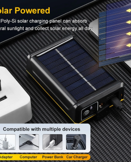 F.B.I Pro F-3003 Alüminyum PM10-TG LED Type-C Powerbank ve Solar Şarjlı Kamp Kafa Feneri F.B.I Pro F-3003 Alüminyum PM10-TG LED Type-C Powerbank ve Solar Şarjlı Kamp Kafa Feneri