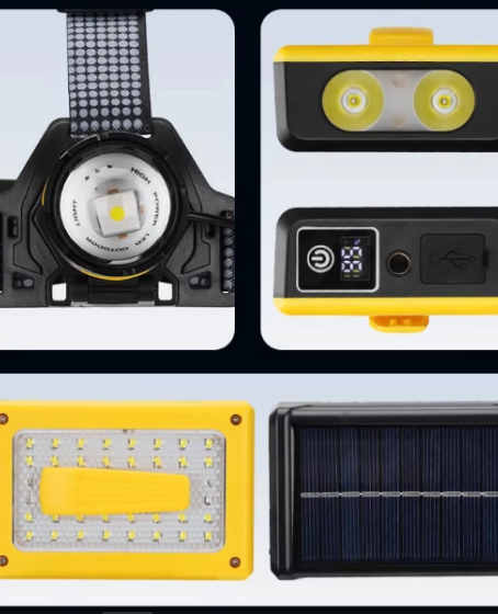 F.B.I Pro F-3003 Alüminyum PM10-TG LED Type-C Powerbank ve Solar Şarjlı Kamp Kafa Feneri F.B.I Pro F-3003 Alüminyum PM10-TG LED Type-C Powerbank ve Solar Şarjlı Kamp Kafa Feneri
