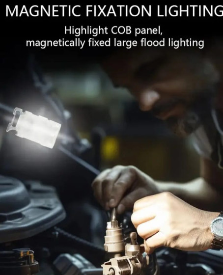 F.B.I V15 EDC El Feneri 1200LM Anahtarlık Işık Tip-C Şarj Edilebilir Taşınabilir Mini Torch Mıknatıs Klips Ile Kamp Cep Fener