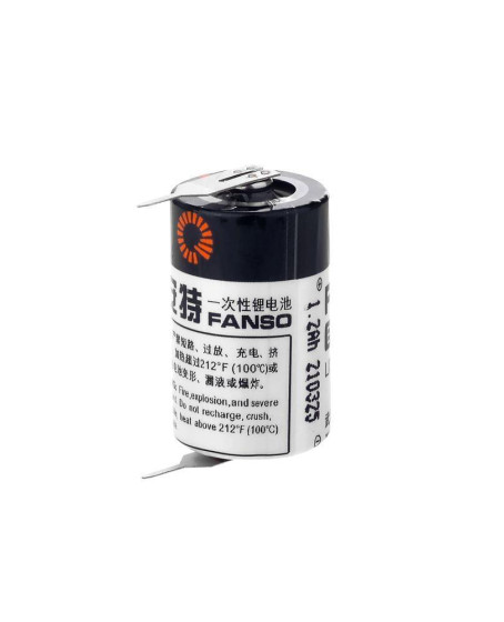 FANSO ER14250H 3.6V 1/2 AA Size Lithium Pil (Li-SOCL2) 2 PIN