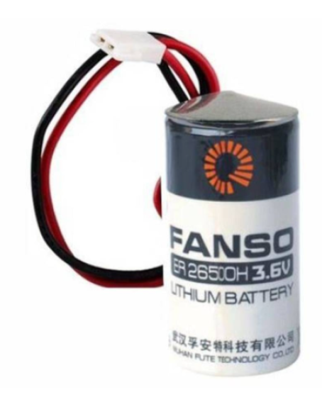 FANSO ER26500H Kablolu Konnektörlü (51005-2P) 3.6V Lithium Pil (Li-SOCL2)