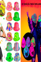 Farklı Desenlerde Plastik Neon UV Işık Parti Şapkası 1 Adet Farklı Desenlerde Plastik Neon UV Işık Parti Şapkası 1 Adet