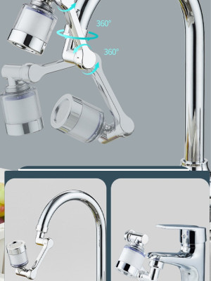 Filtreli Kireç Hapsedici Robotik Kol Musluk Başlığı - Mutfak Banyo Musluk Uzatma Aparatı Ucu Filtreli Kireç Hapsedici Robotik Kol Musluk Başlığı - Mutfak Banyo Musluk Uzatma Aparatı Ucu