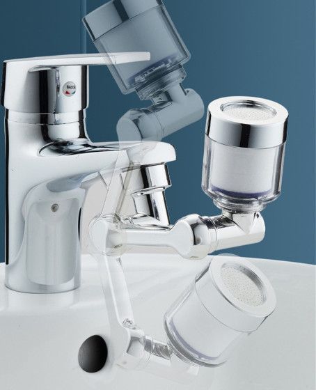 Filtreli Kireç Hapsedici Robotik Kol Musluk Başlığı - Mutfak Banyo Musluk Uzatma Aparatı Ucu