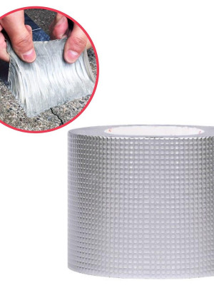 Folyo Kauçuk Bant Yapışkanlı Su Geçirmez Çatı Boru Tamir Bandı (2Metre x 10 Cm)