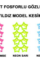 Fosforlu Yıldız Model Glow Parti Gözlüğü Karanlıkta Yanan Gözlükler 12 Adet