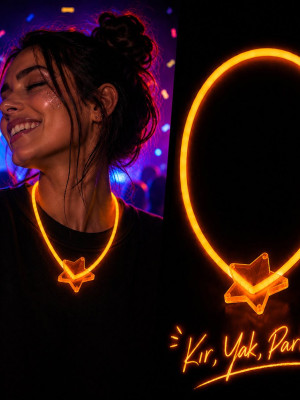 Fosforlu Yıldız Parti Kolyesi – Neon Işıklı Kolye Turuncu Renk Fosforlu Yıldız Parti Kolyesi – Neon Işıklı Kolye Turuncu Renk
